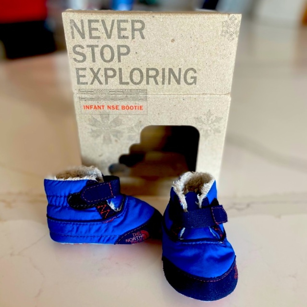NWT North Face Infant NSE Bootie Blue Sz 1